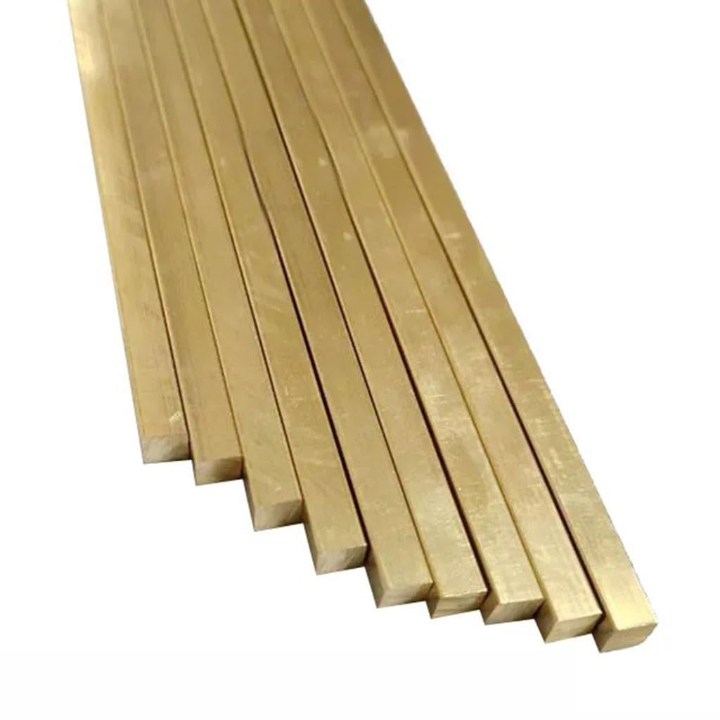H59 Mosiężny pręt kwadratowy z płaskim drążkiem | H59 Mosiądz 1x1-19x19x500mm 1/2/5 szt.: Do pasów zbiorników na wodę, rur, wyrobów tłoczonych(6x6x500mm 1PCS)