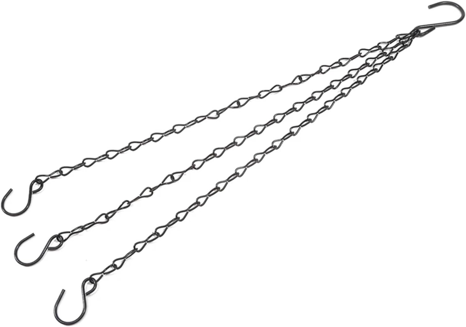 3 Pcs Hanging Flower Pot Silver Strand Replacement Garden Basket Spare Metal Chains Hanger for Home Decoration for Planters(White)