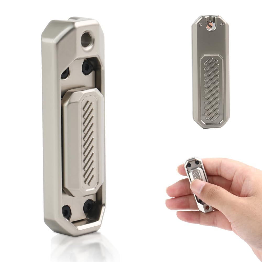 NALACAL Fidget Slider, Magnetic Excellent Metal Fidget Toy, EDC Fidget Toys for Adults, Tool Anxiety Stress Relief Toys Haptic Sliders, Ideal Collections and Gifts for Father & Friends (Silver)