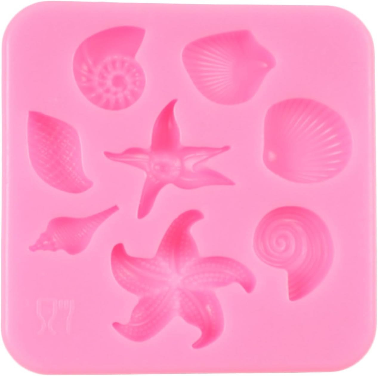 Molde de fondant con temática marina, concha, estrella de mar, moldes de silicona para decoración de pasteles, decoración de cupcakes, chocolate,