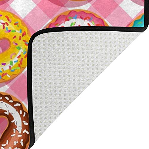 Tapis cœurs et beignets antidérapant et lavable pour chambre fille - 5