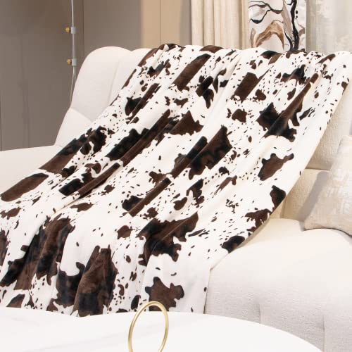 Image of Cow Print Baby Blanket for Kids, Ultra-Soft Warm Cute Toddler Crib Blanket for Nursery Stroller Car Bed, Cow Print Gifts for Boys Girls Birthday, 40x50 Inches