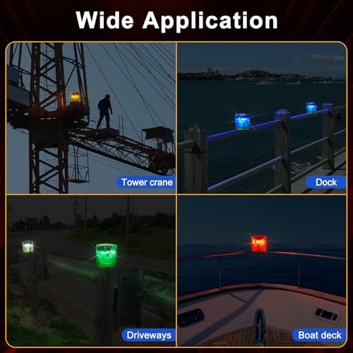 Aolyty Solar Strobe Warning Light Strong Magnetic Base Flashing Super Bright 360 Degree Automatically Turn On Waterproof for Construction Traffic Factory (Red) - Thumbnail 6