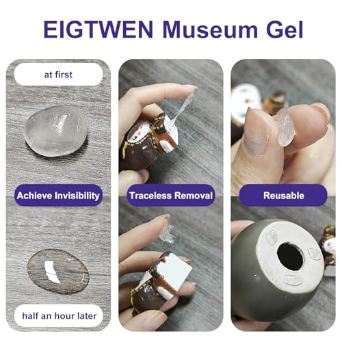 EIGTWEN 6.5oz Museum Paste, Museum Glue ablösbar, exzellente Haftung, wiederverwendbar, zerlegbar ohne Markierungen, geeignet für Oberflächen aus Metall, Keramik, Glas, Kunststoff und Holz