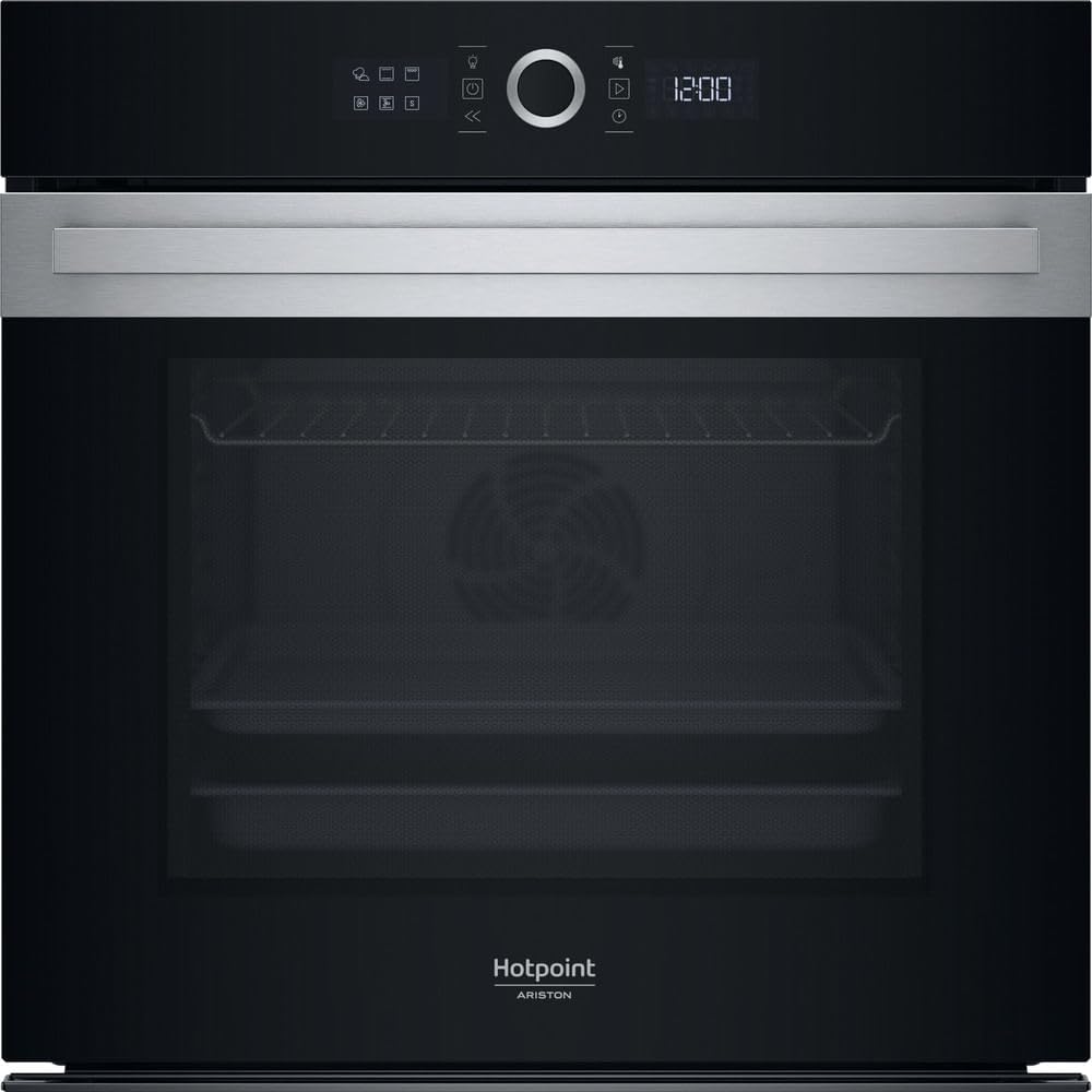 Hotpoint - HAOI5S8PM0XA Four Encastrable Pyrolyse 73L - Hydrolyse, Chaleur Pulsée - Programmes Automatiques, Écran Électronique - H 59,7 x L 59,5 x P 56,4 cm - Classe Énergétique A+ - Inox