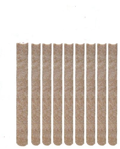 Homeco Design (Pack of 9) Heavy Duty Self-Adhesive Felt Furniture Strips/Beige Felt Protector Pads, ½’’ x 6’’