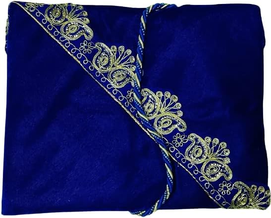 Holy Book Cover for Quran, Geeta, ramayan Bible,guru Granth sahab (Blue) /Velvet Cover
