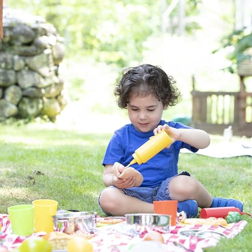 Image of Melissa & Doug 6-Piece Condiments,Play Food Set with Kids Play Kitchen Accessories,Preschool Learning Toys for Girls & Boys 3+,(Pack of 2)