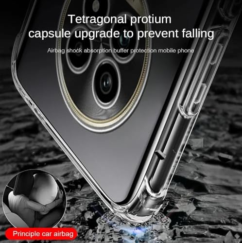 Image of REALCASE Silicone Realme 13 5G Back Cover Case, Scratch Resistant Protective Crystal Clear Transparent Shock Proof Bumper Back Cover Case for Realme 13 5G / Realme Narzo 70x 5G / N65 /12 / 12X 5G / C65