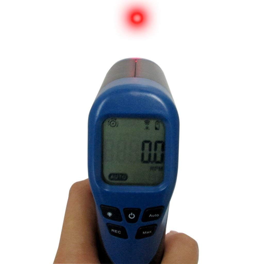 Tachometer Drehzahlmesser, Foto-Drehzahlmesser 2,5-99999 U/min Berührungsloses Drehzahlmessgerät Motordrehzahlmesser mit reflektierendem