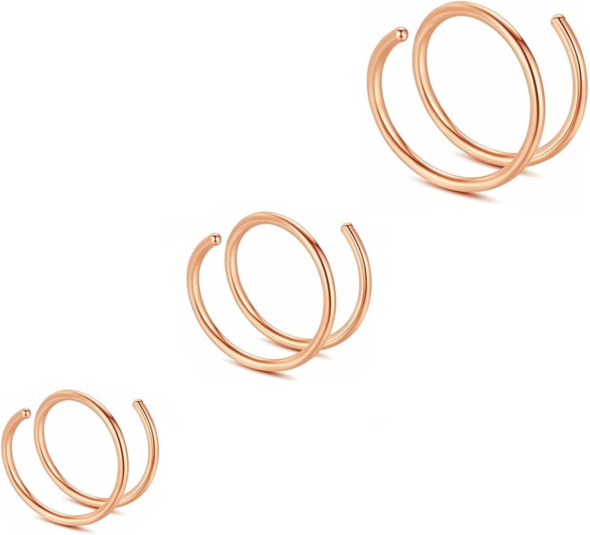 Decentraland 1 Anneau Double En Acier Inoxydable 316L De 16 G