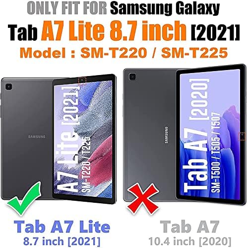 Surom Kids Case with Built-in Screen Protector for Samsung Galaxy Tab A7 Lite 8.7 inch 2021(SM-T220/T225),Tab A7 Lite Case, Shockproof Handle Stand Kids Case for Samsung Galaxy Tab A7 Lite 2021, Rose