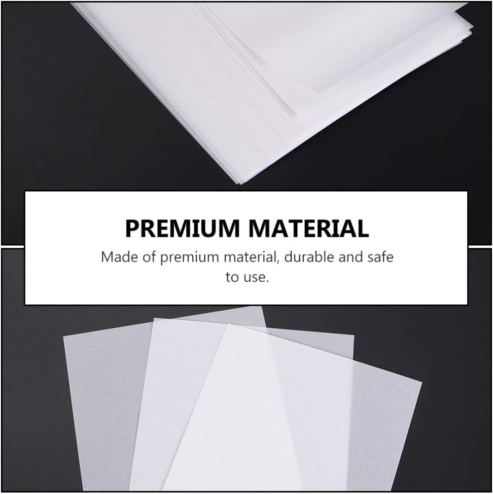 EXCEART 150sheets Translucent Tracing Paper for Drawing Sketching Calligraphy and Crafting Sulfite Paper for Art Projects for Invitations