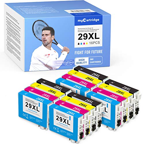 Toner Epson MyCartridge 16 cartuchos de tinta compatibles con Epson 29 XL para impresoras Epson Expression Home XP-235 XP-245 XP-247...