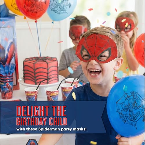 Image of Unique Spiderman Party Favors and Birthday Decorations - Spider Man Masks - Officially Licensed
