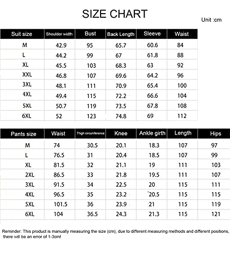 Costume 2 pièces Coupe Slim pour Hommes Robe Blazer à Un Bouton Coupe Classique Ensemble de Pantalons de Veste Formelle de Mariage de Grande Taille (Blanche,XXL) - Image 8