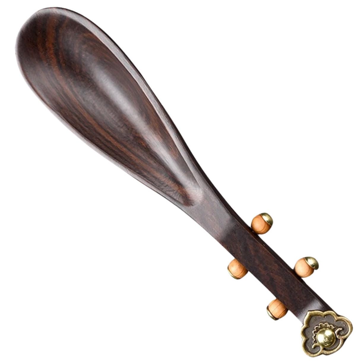 FUNOMOCYA Wooden Tea Leaf Shovel Kitchen Gadget for Scooping Tea Beans and Spices Versatile Sandalwood Design for Easy Use and Cleaning