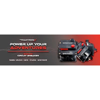 60Amp Circuit Breaker for Boat Trolling Motor Marine ATV Trailer Vehicles Battery Charger Golf Cart Solar System Inline Fuse with Manual Reset Switch Waterproof DC 12V-48V IP67