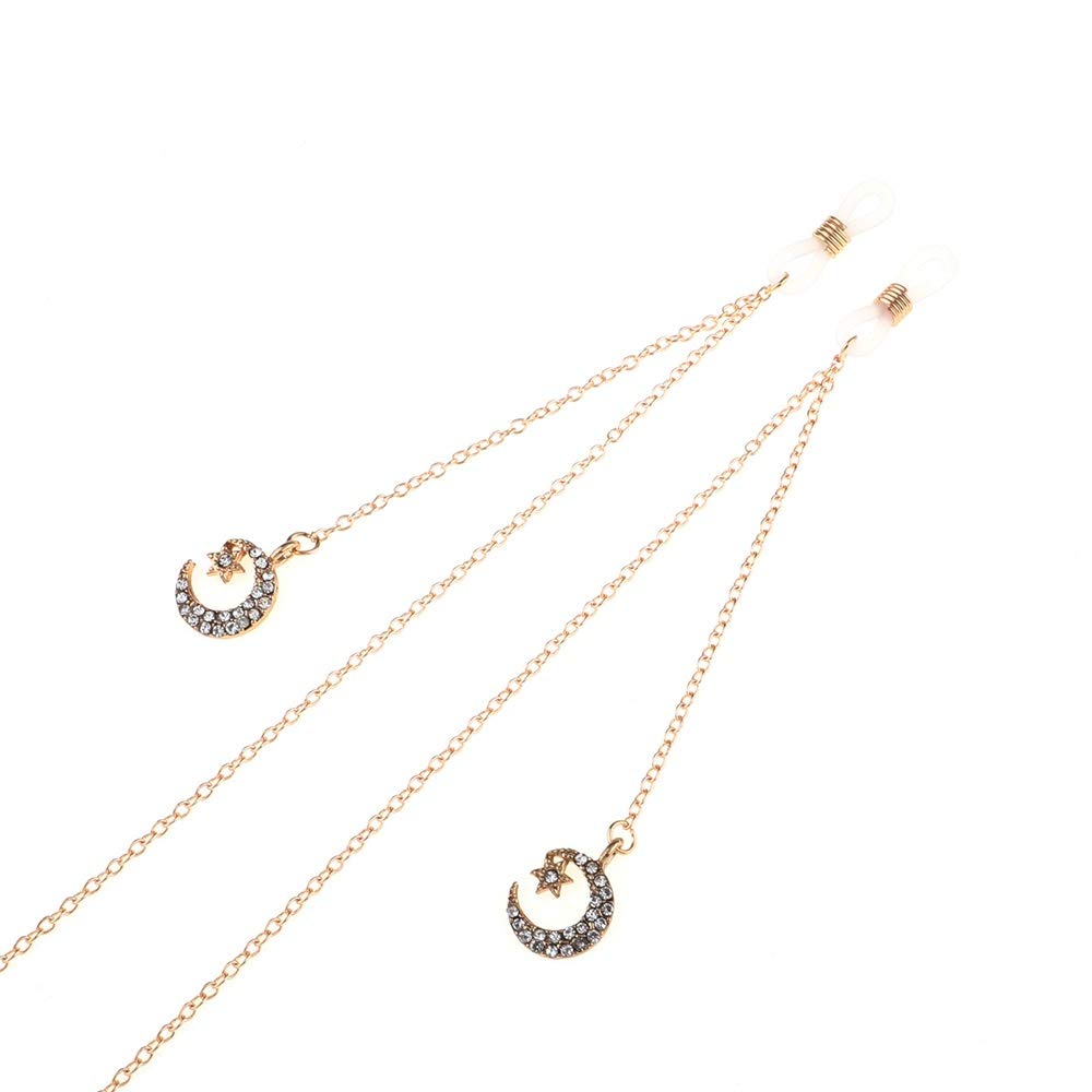 Sonnenbrillen-Kette, Brillenband, Damen-Brillenkette aus Edelstahl, Anti-Verlust-Brillenkette Metall