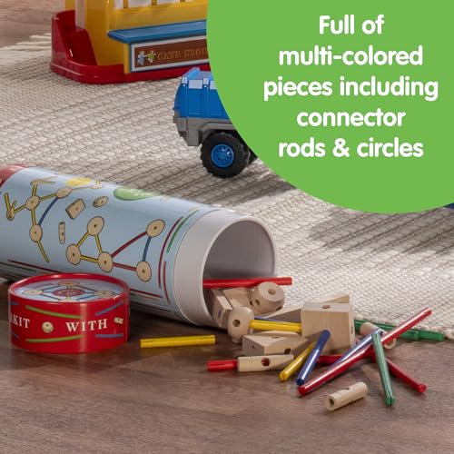 Image of Schylling MKT Super Makit Classic Wood Construction Toy, 3+ years, 70-Pieces (1 EA)