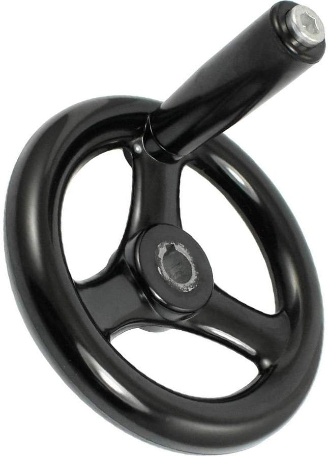 Amazon.com: Norgail Black 12mm x 120mm 3 Spoke Hand Wheel w Revolving ...