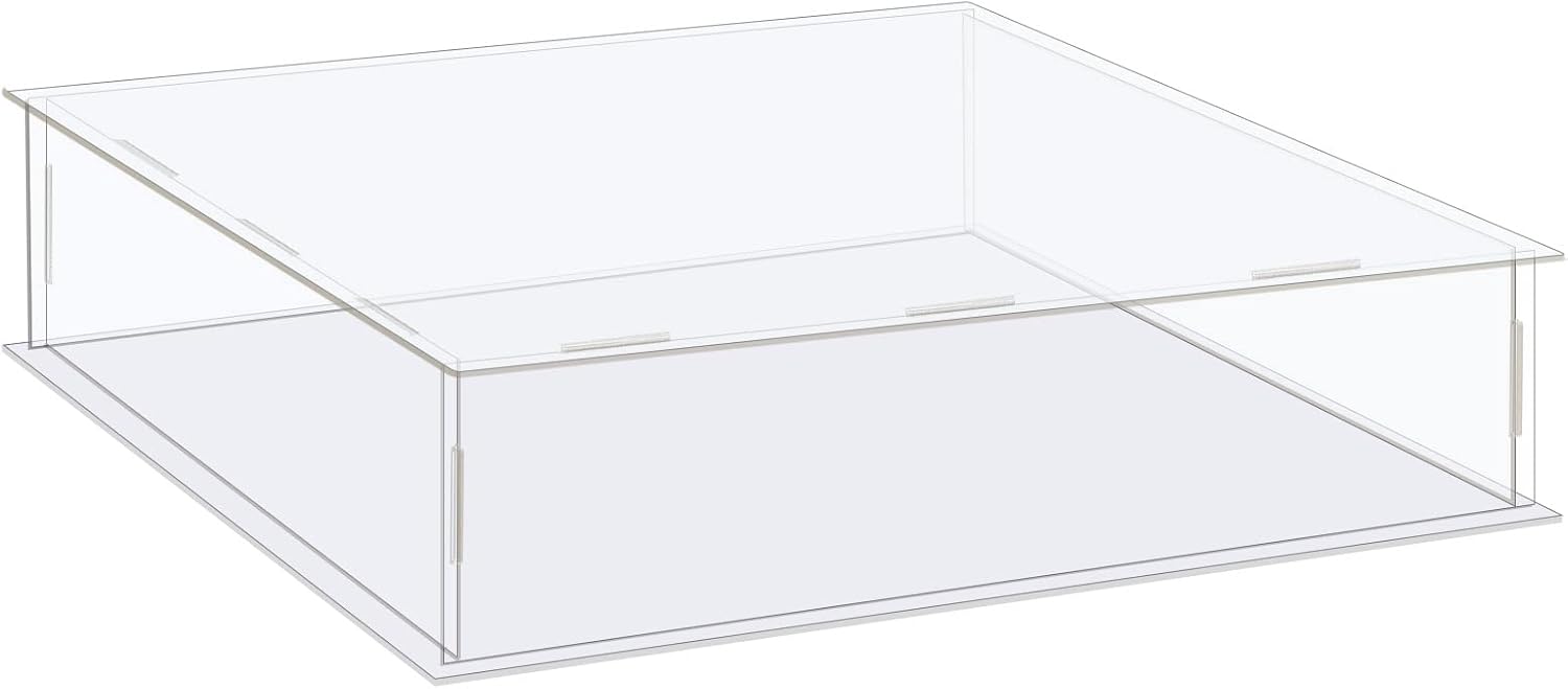 MECCANIXITY Acrylic Display Case Box Clear Dustproof Protection Showcase 8.3x8.3x16.1 Inch for Collectibles Display