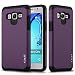 J&D Case Compatible for Galaxy On5 Case, Heavy Duty [Dual Layer] Hybrid Shock Proof Protective Rugged Bumper Case for Samsung Galaxy On5 Case - Purple