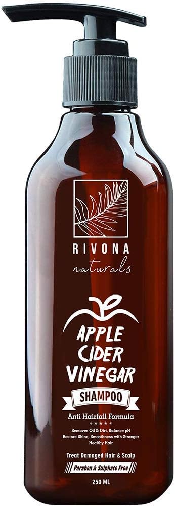 Rivona Naturals Apple Cider Vinegar Shampoo, Anti dandruff & Hair fall Control 250 ML (All Type Of Hair)