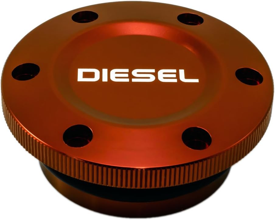 2013-2017 VMS Racing Magnetic Fuel Cap in Red Anodized Billet Aluminum Compatible with Dodge Ram Cummins Diesel and Ecodiesel 13 14 15 16 17 2013 2014 2015 2016 2017
