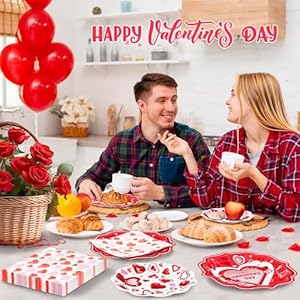 Dyliveshappyvalentinesdaypartysuppliesredwhiteheartlovepaperdinnerdessertplatesandnapkinssetredheartdisposabletablewareforanniversaryvalentinepartydecorationsserves30 Urban Country Home Decor Dylives happy valentine s day party supplies red white heart love paper dinner dessert plates and napkins set red heart disposable tableware for anniversary valentine party decorations serves 30 urban country home decor