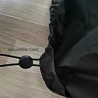 Vista 6 de Funda de sofá curvada para exteriores de 89 x 45 x 33 pulgadas, funda impermeable para muebles de patio, protector de sofá curvo seccional