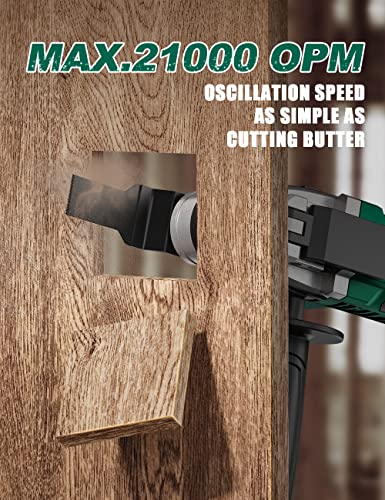 Image of KIMO 20V Cordless Oscillating Tool, Replacement Part, 21000 OPM Variable Speed & 3 Oscillating Angle, LED & Quick-Change, Battery Powered Multi-Tool for Cutting Wood Nail /Scraping /Sanding(ONLY Tool)