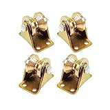 4 Stück Umlenkrollen für Seile - riemenscheibe, Schwerlastrollen, V-Nut-Stahl-Lenkrolle für Wäscheleine, Flaschenzugsystem, Industriemaschinen, Umlenkrolle Seil