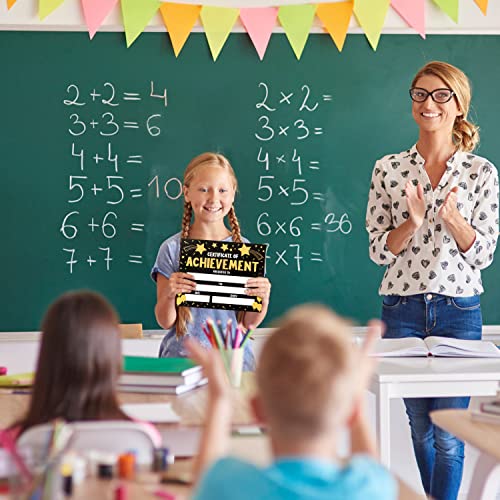 Bkeecten 25Pcs Preschool Reward Certificate Diploma Set, Cute Kindergarten Graduation Diploma For Kids Black Gold Certificate Of Achievement Kids Graduation Encouragement Award Party Favor Supply #TOP5