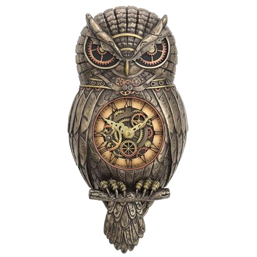 Veronese Design 12.5' Tall Steampunk Owl Pendulum...