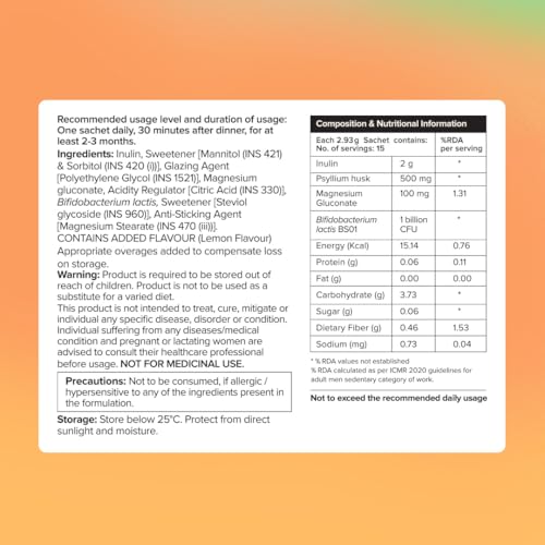 Image of The Good Bug Smooth Move SuperGut Powder|1 Billion CFU of Clinically Proven Strains| Pre + Probiotic + Nutrients|Eases Constipation|Helps Regularise Bowel Movements|30 Days Pack, 30 grams