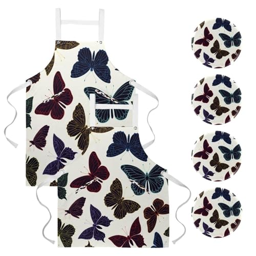 Tablier de cuisine pour restaurant bistrot et bar lot de 2 pièces One Size
