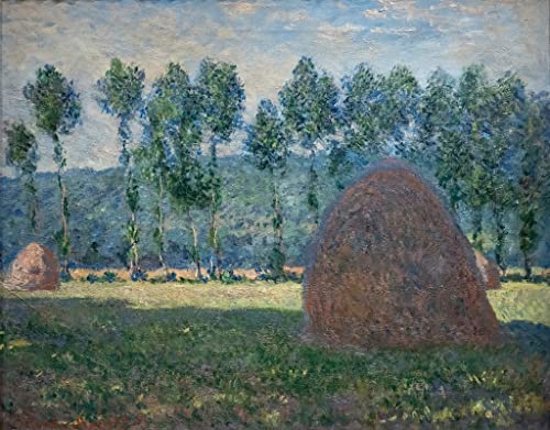 Affiche Toile Botte de foin près de Giverny de Claude Monet impression d'art mural grand format 60x90cm