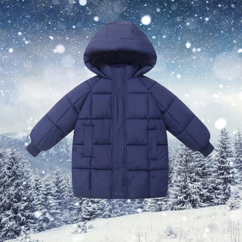 Padded Jackets for Boys Girls Winter Warm Windproof Down Jackets with Pockets Kids Causal Outdoor Turtleneck Puffer Jacket3