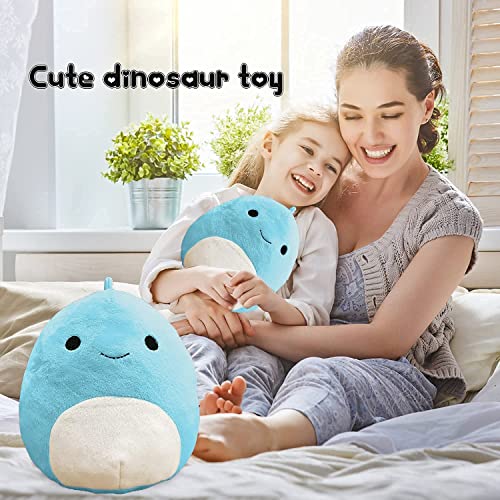 Louliou Plush Toys, Cute Dinosaur Stuffed Animal Plush Toy 3D Pillow Soft Lumbar Back Cushion Plush Stuffed Toy Gifts For Children (8 Inch Blue) #TOP2