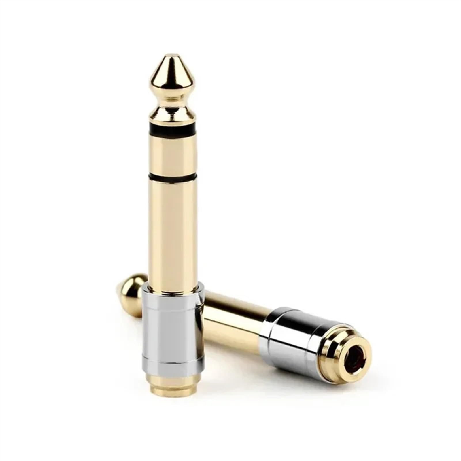 Jack 3,5 do 6,35 adapter audio 6,5 mm do 3,5 mm konwertery męskie złącze żeńskie wtyczka słuchawkowa 6,3 mm (rozmiar: 5 szt., kolor: srebrny)