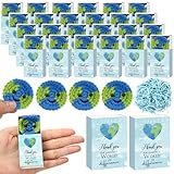 Wettarn 36 Sets Earth Day Gifts Pocket Hug Token Bulk Crocheted Earth with Box Encourage Positive World Environment Day Supplies Reduce Reuse Recycle Gifts for Women Friend Employees