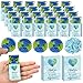Wettarn 36 Sets Earth Day Gifts Pocket Hug Token Bulk Crocheted Earth with Box Encourage Positive World Environment Day Supplies Reduce Reuse Recycle Gifts for Women Friend Employees