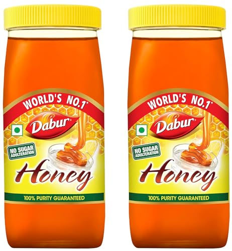 Image of Dabur Honey - 1kg | 100% Pure | World's No.1 Honey Brand with No Sugar Adulteration (Pack of 2)