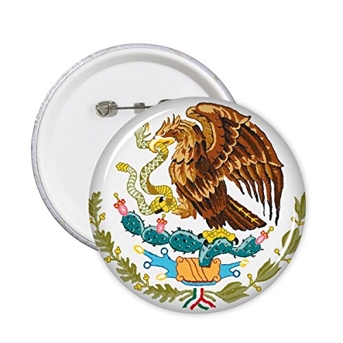 Mexique bouton national emblème symbole pays mark ronde motif épingle S