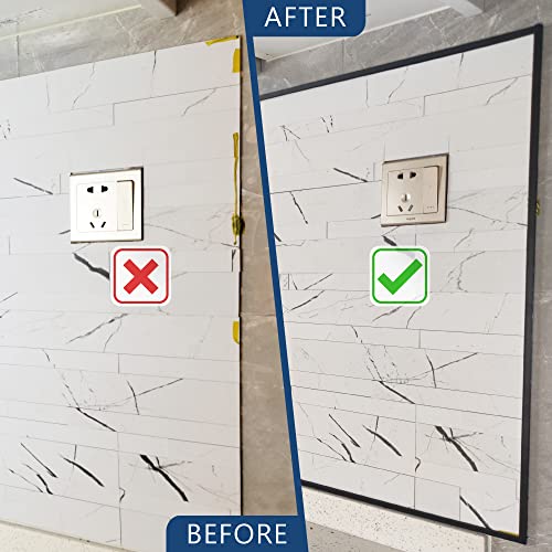 SUNWINGS 10-Pack 12 Inch Peel and Stick Aluminum Tile Trim, Decorative Backsplash Trim Edge, Self Adhesive Marble Tile Liner, Matte Black Medium - Image 6