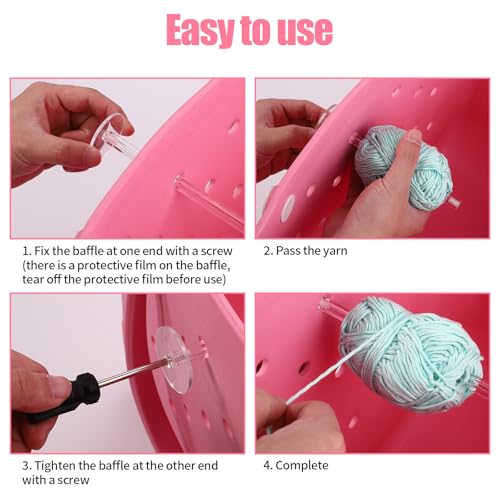 Image of 2 Sets Yarn Spinner Compatible with Bogg Bag, Transparent Acrylic Crochet Holder Accessories Storage Supplies for Knitting Crocheting Craft Making (Bag Not Include)