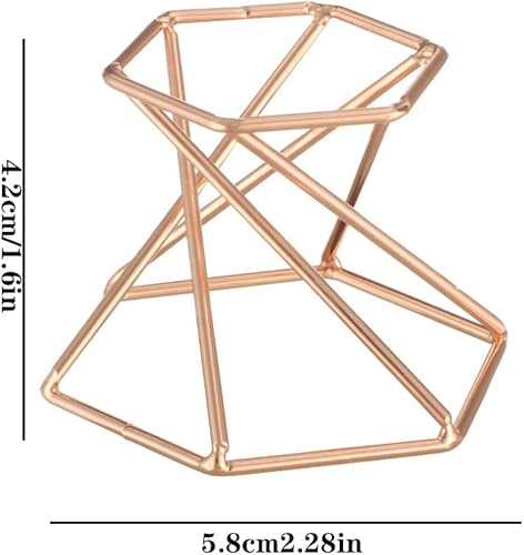Miniatura 2 de Ainvhh Soporte de exhibición de metal hexagonal, bola de cuarzo místico, accesorios de fotografía, esferas de adivinación FengShui, base de bola de