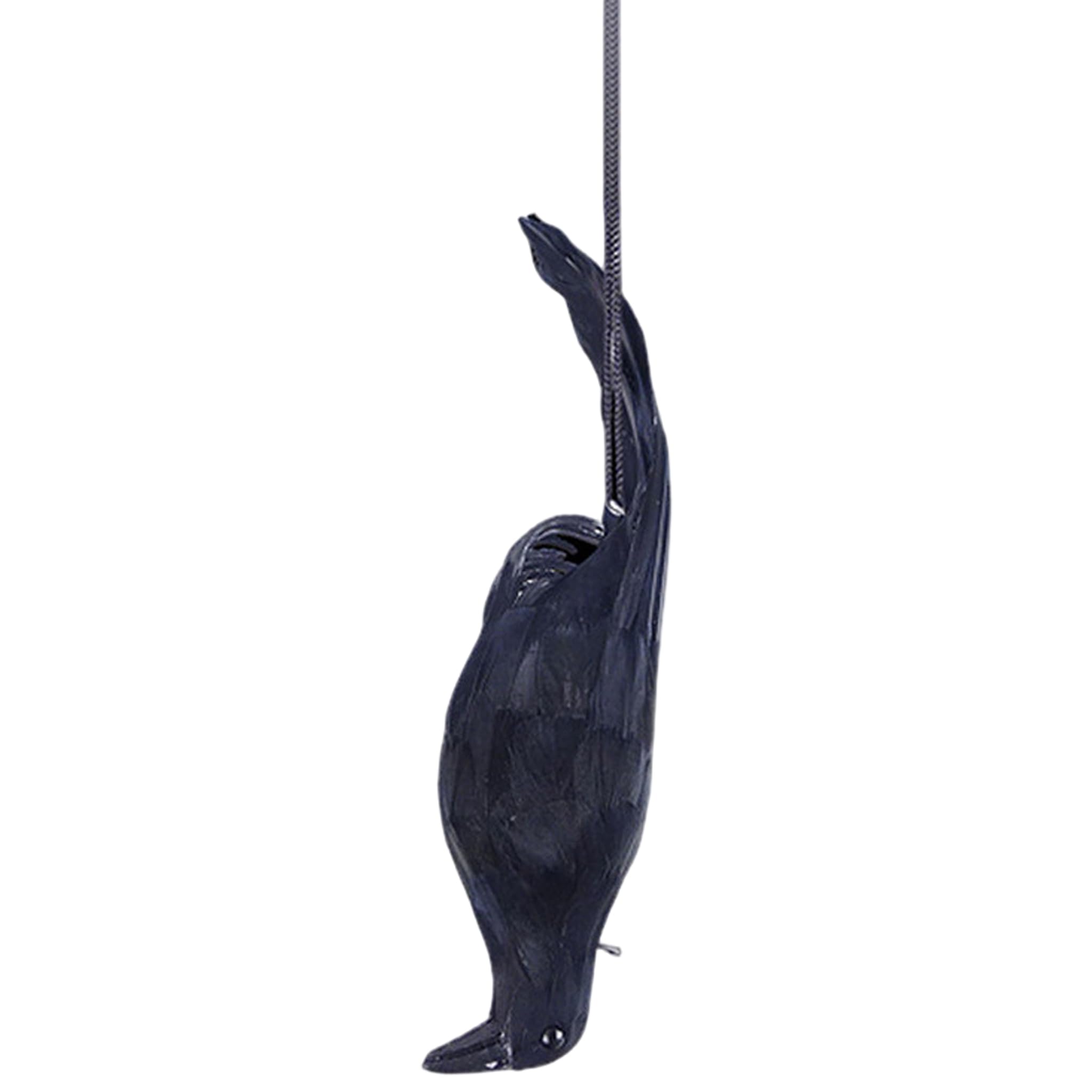 Pineeseatile 1 Pack Crow Decoy, Black Raven Decor | Real Bird For Halloween & Outdoor Use, Black, Crow Decor