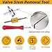 ecocstm 2 PCS Tire Valve Stem Removal Tool with 20 PCS Valve Cores, 10 PCS Tire Valves Caps, 1 PCS 4-Way Valves Tool, Car Accessories Tires Repair Tools Universal for All Cars (33 PCS)
